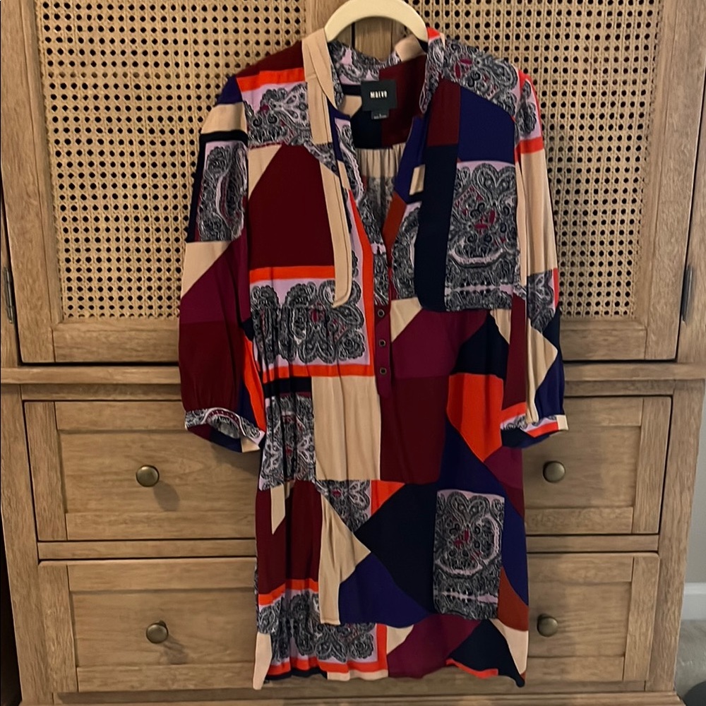 Anthropologie - Maeve Colorful Geometric Pattern Dress